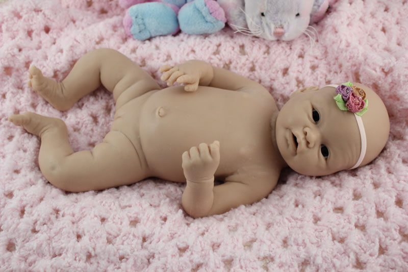Full Solid Soft Silicone Handmade Kit DIY Kit For Reborn Baby Lifelike Doll New! 